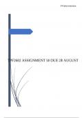 TPF2602 Assignment 50 PORTFOLIO (COMPLETE ANSWERS) 2024 (758456) - DUE 28 August 2024 ;100% TRUSTED workings, explanations and solutions