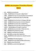 CHDA  PACKAGED EXAMS 2024/2025