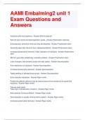 AAMI Embalming2 unit 1 Exam Questions and Answers (1)