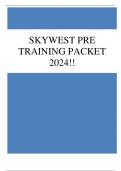 SKYWEST PRE TRAINING PACKET 2024!!