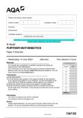 2023 AQA A-level FURTHER MATHEMATICS 7367/3D Paper 3 Discrete Question Paper & Mark scheme (Merged) June 2023 [VERIFIED