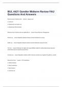 BUL 4421 Gendler Midterm Review FAU Questions And Answers