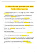 Conversion 4 Exam Questions with 100% Verified Solved Answers