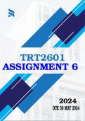 TRT2601 Assignment 6 Due 30 May 2024