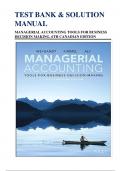  Solution Manual for Managerial Accounting Tools for Business Decision Making, 6th Canadian Edition, Jerry Weygandt, Paul Kimmel, Ibrahim Aly-Test Bank