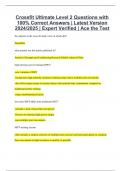 Crossfit Ultimate Level 2 Questions with 100% Correct Answers | Latest Version 2024/2025 | Expert Verified | Ace the Test