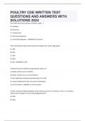 POULTRY CDE WRITTEN TEST QUESTIONS AND ANSWERS WITH SOLUTIONS 2024