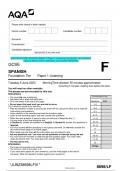 Package deal ** 2023 AQA GCSE SPANISH Paper 1 ,2 , 3 & 4 Question Paper & Mark scheme (Merged) June 2023 [VERIFIED 