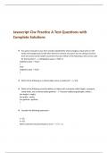 Javascript Ciw Practice A Test Questions with  Complete Solutions