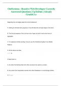 OutSystems - Reactive Web Developer Correctly  Answered Questions| UpToDate | Already  Graded A+