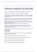 Photoshop Certification Test Guide 2023|2024 with complete solutions
