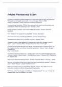 Adobe Photoshop Exam Questions and Answers | Graded A