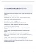 Adobe Photoshop Exam Review 2024 Questions and Answers