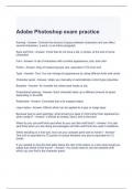 Adobe Photoshop exam practice questions and answers |graded a
