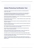 Adobe Photoshop Certification Test