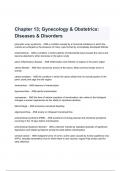 Chapter 13; Gynecology & Obstetrics: Diseases & Disorders Exam Questions with verified Answers 2024/Already Passed.