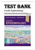 Test Bank for Gordis Epidemiology 6th Edition by David D Celentano: ISBN- ISBN-, A+ guide