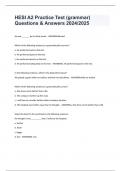 HESI A2 Practice Test (grammar) Questions & Answers 2024/2025