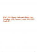 MSCI 500 Endocrine Questions With Answers Latest 2024/2025 | Graded A+