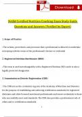 NASM Certified Nutrition Coach Exam Study Guide Questions and Answers (2024 / 2025) (Verified Answers)