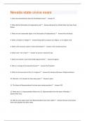 Nevada state civics exam Questions With 100% Correct Answers!!