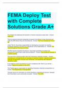 FEMA Deploy Test with Complete Solutions Grade A+
