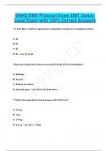 SNHD EMS Protocol Exam EMT (basic)  Level Exam with 100% Correct Answers