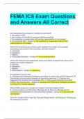 FEMA ICS Exam Questions and Answers All Correct 