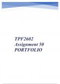 TPF2602 Assignment 50 PORTFOLIO 
