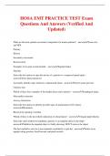 HOSA EMT PRACTICE TEST Exam Questions And Answers (Verified And Updated)