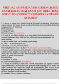 VIRTUAL ATI PREDICTOR (GREEN LIGHT) EXAM 2024 ACTUAL EXAM 170+ QUESTIONS WITH 100% ANSWERS