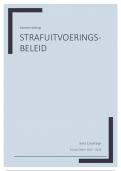 Samenvatting Strafuitvoeringsbeleid