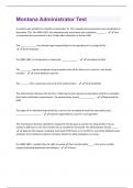 Montana Administrator Test Questions And Answers