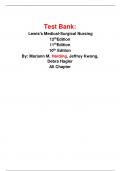 Lewis s Medical-Surgical Nursing 12th Edition, 11th Edition, 10th Edition Test Bank by Mariann Harding - All Chapters and More Q & A, Test bank.