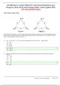 AP PHYSICS C ELECTRICITY AND MAGNETISM Unit 1 Progress Check MCQ and Scoring Guide. Latest Update 2024. (GUARANTEED PASS)