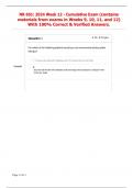 NR 601: 2024 Week 12 - Cumulative Exam (contains materials from exams in Weeks 9, 10, 11, and 12) With 100% Correct & Verified Answers.