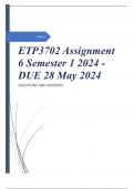 ETP3702 Assignment 6 Semester 1 2024 - DUE 28 May 2024