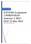 ENN1504 Assignment 3 PORTFOLIO Semester 1 2024 - DUE 22 May 2024