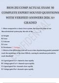 BIOS 252 COMPREHENSIVE EXAM 50 COMPLETE EXPERT SOLVED QUESTIONS WITH VERIFIED ANSWERS 2024. A+ GRADED.