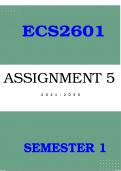 ECS2601 Assignment 5 Sem 1 2024