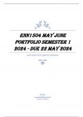 ENN1504 MAY JUNE PORTFOLIO Semester 1 2024 - DUE 22 May 2024