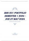 IRM1501 PORTFOLIO Semester 1 2024 - DUE 27 May 2024