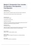 Module 5_ Perioperative Care- Includes Pre-Operative; Intra-Operative; Post-Operative.