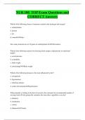 NUR 100 TOP Exam Questions and  CORRECT Answers