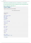 PORTAGE LEARNING MATH 110 MODULE 3 STASTICS  EXAM| QUESTIONS WITH VERIFIED SOLUTIONS| BRAND  NEW ALREADY GRADED A+