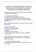 MATERNAL NEWBORN CESAREAN DELIVERYREAL EXAM LATEST UPDATE 2024 ACTUAL QUESTIONS AND CORRECT ANSWERS.