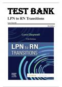 Test Bank for LPN to RN Transitions 5th Edition by Lora Claywell, All Chapters 1-18|Complete Guide A+