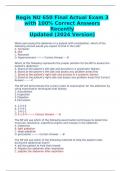 Regis NU 650 Final Actual Exam 3 with 100% Correct Answers Recently Updated (2024 Version)