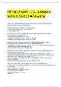 Bundle For HFHC Exam  Questions and Answers All Correct