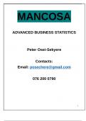 MANCOSA Advanced business statistics Guide